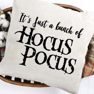 NEW 18x18 pillow cover. Halloween Hocus Pocus. Indoor/Outdoor decor.